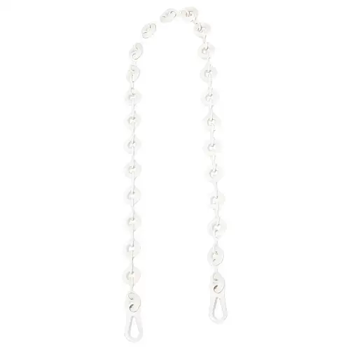 LOEWE Brass Chain Strap Bag Women's White Glaze
