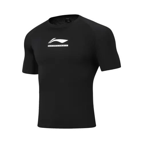 LiNing Li Ning Basketball Series Letter Round Neck Versatile Casual Short-Sleeved Fitness Clothes Men's