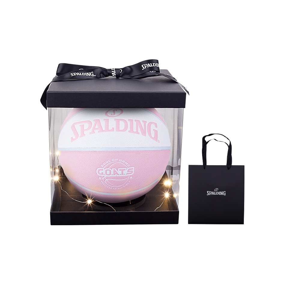 SPALDING G.O.A.T.S Pu Basketball Pink White Size 7 Ball Training Unisex China Mainland Version