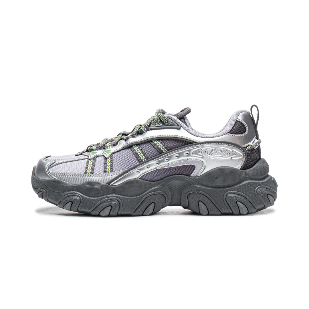 Li Ning Cat Paw Lite3 Low top Chunky Sneakers Women's Purple Silver