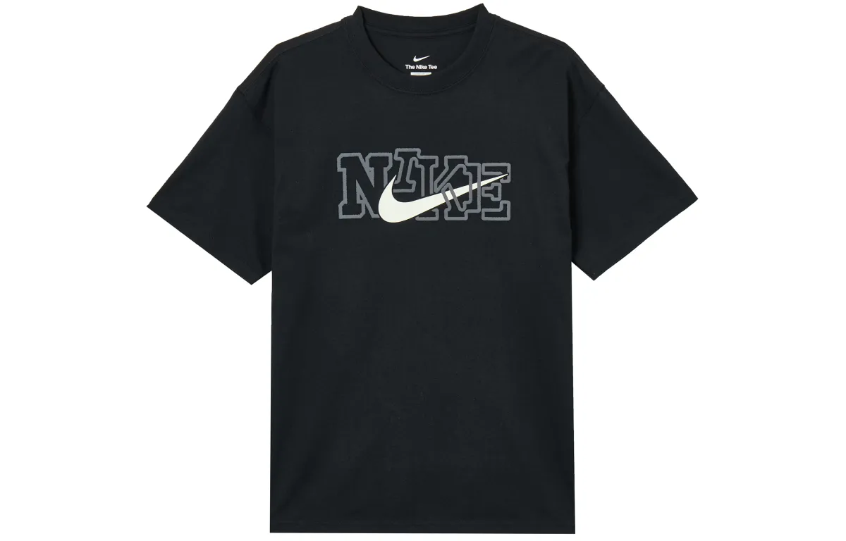Nike T-Shirts Men's Black Crew Neck Moderate