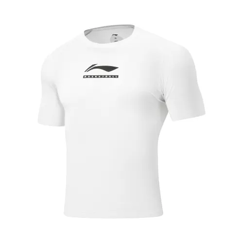 LiNing Basketball Series Letter Round Neck Casual Versatile Short-Sleeved Fitness Clothes Men's