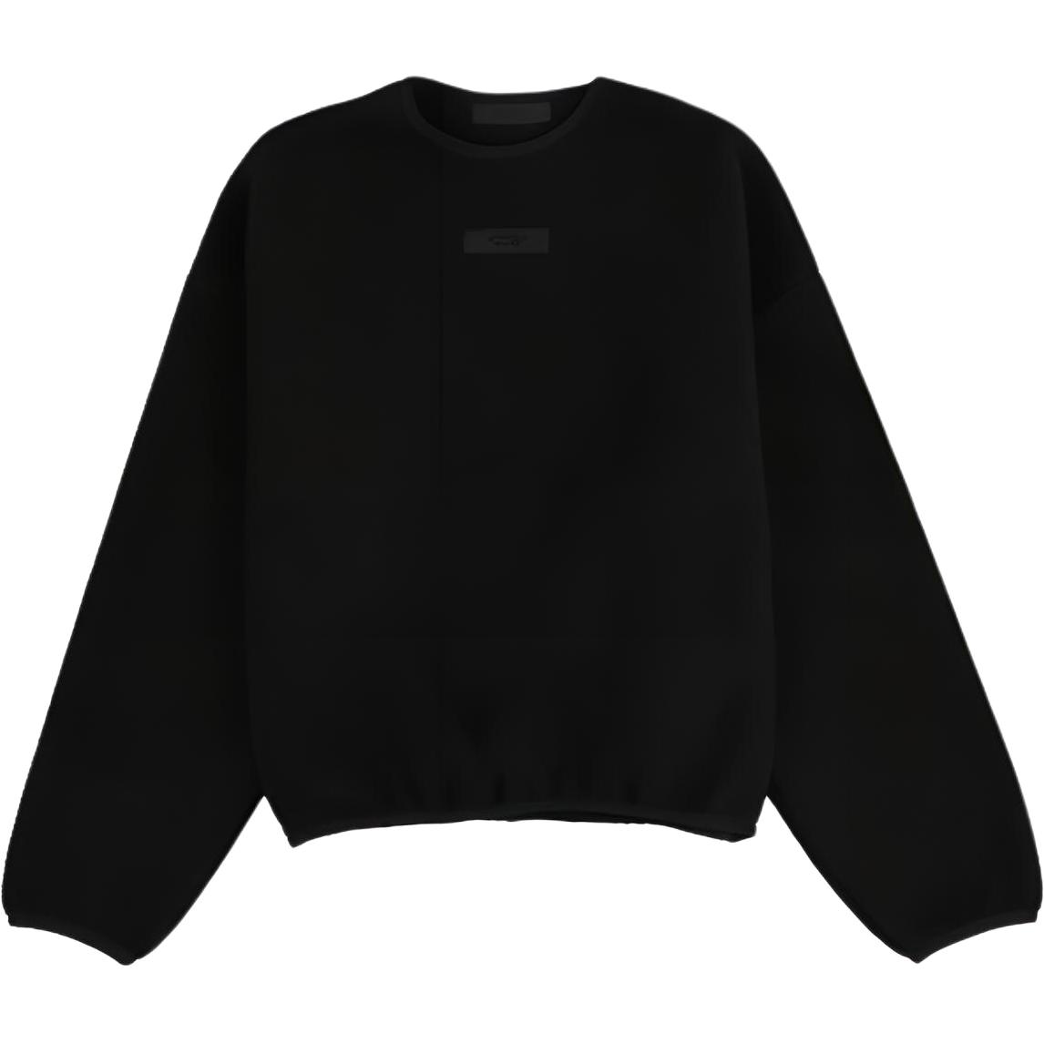 Мужское худи Fear of God Essentials SS24 drop2 Crewneck Sweater (черное)