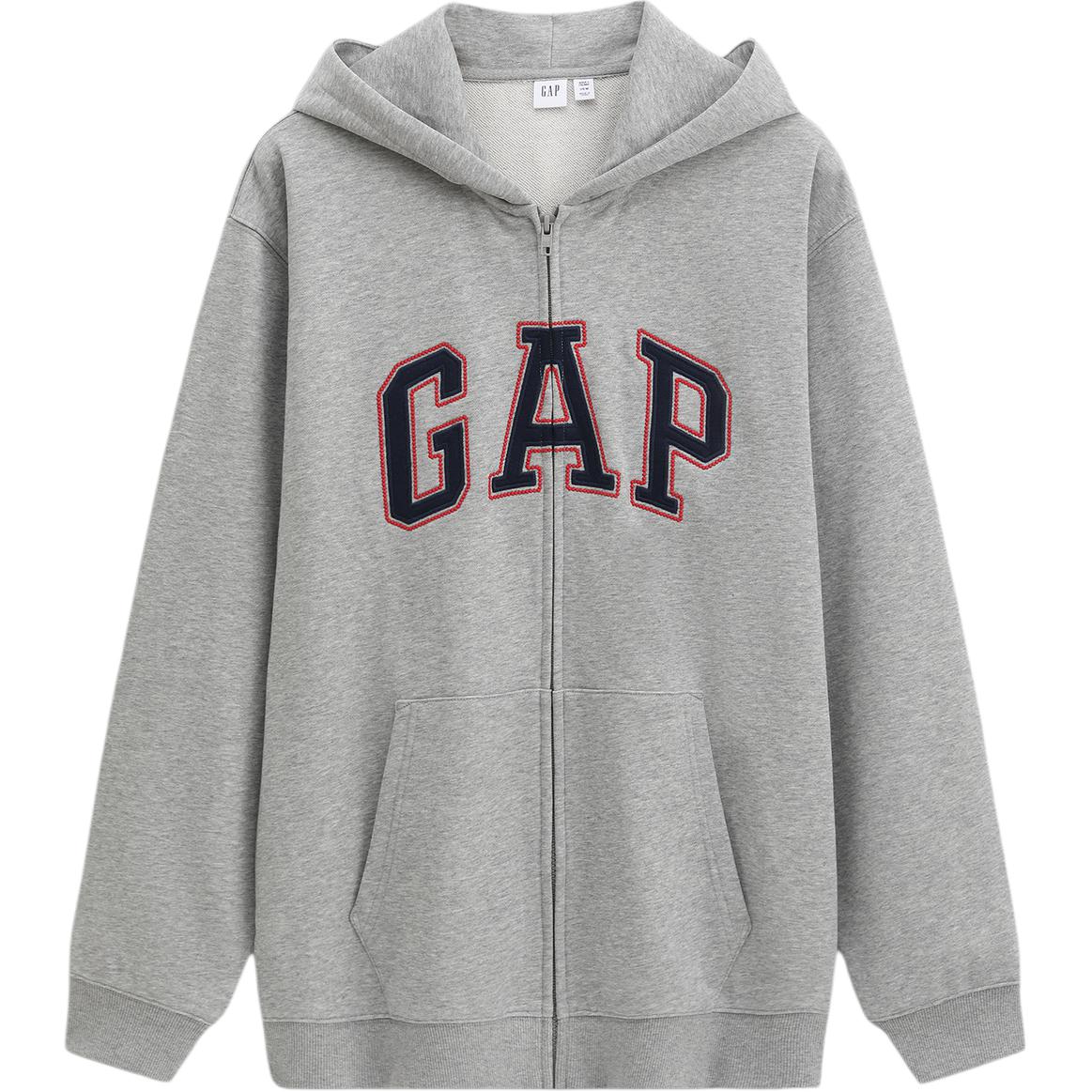 GAP Logo слово Материнская вышивка рисунка капюшон кардиган с замками толстовка мужские и женские фасон унисекс