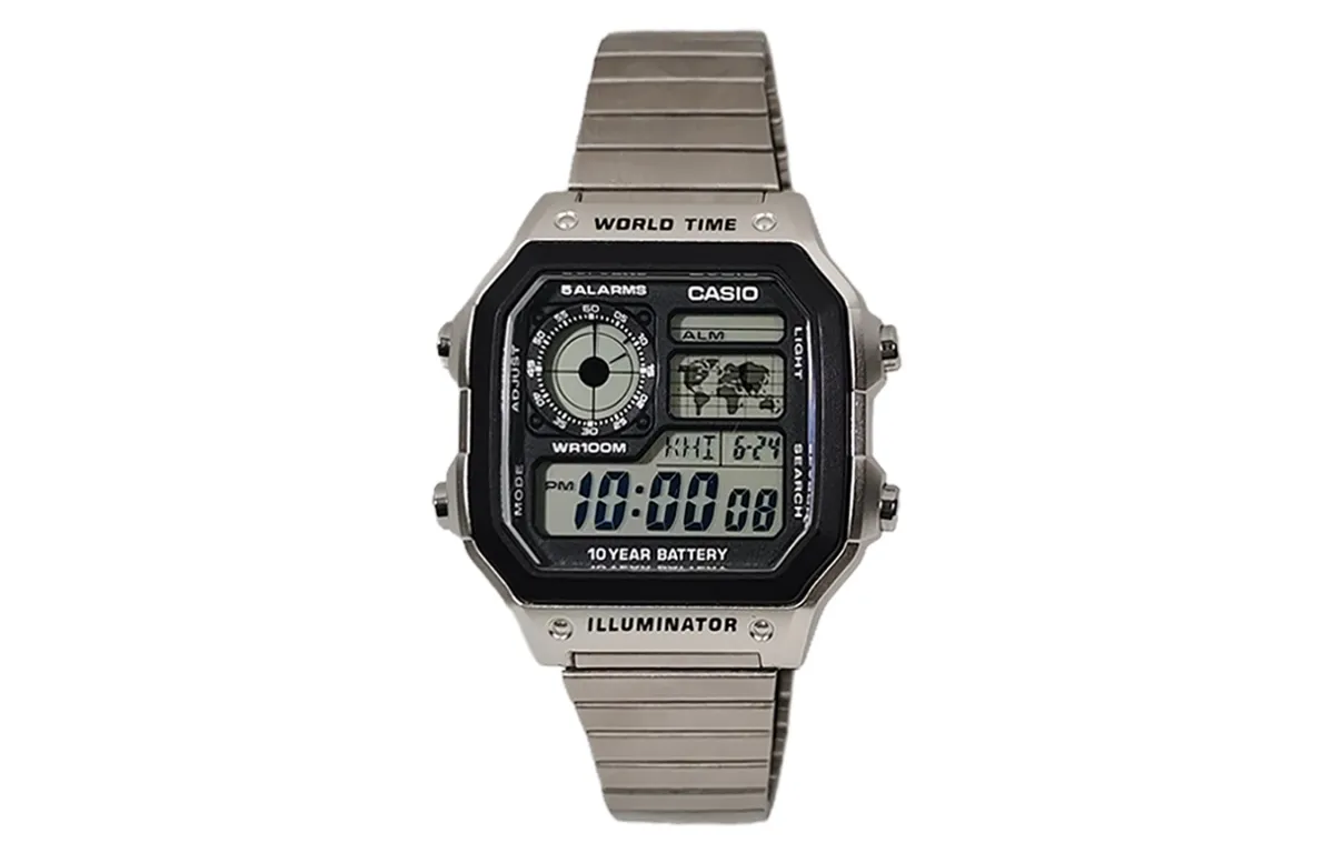 CASIO Custom Collection Quartz Movement Stainless Steel Strap Watch Unisex Black Dial