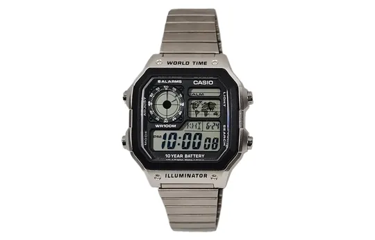 CASIO Custom Collection Quartz Movement Stainless Steel Strap Watch Unisex Black Dial