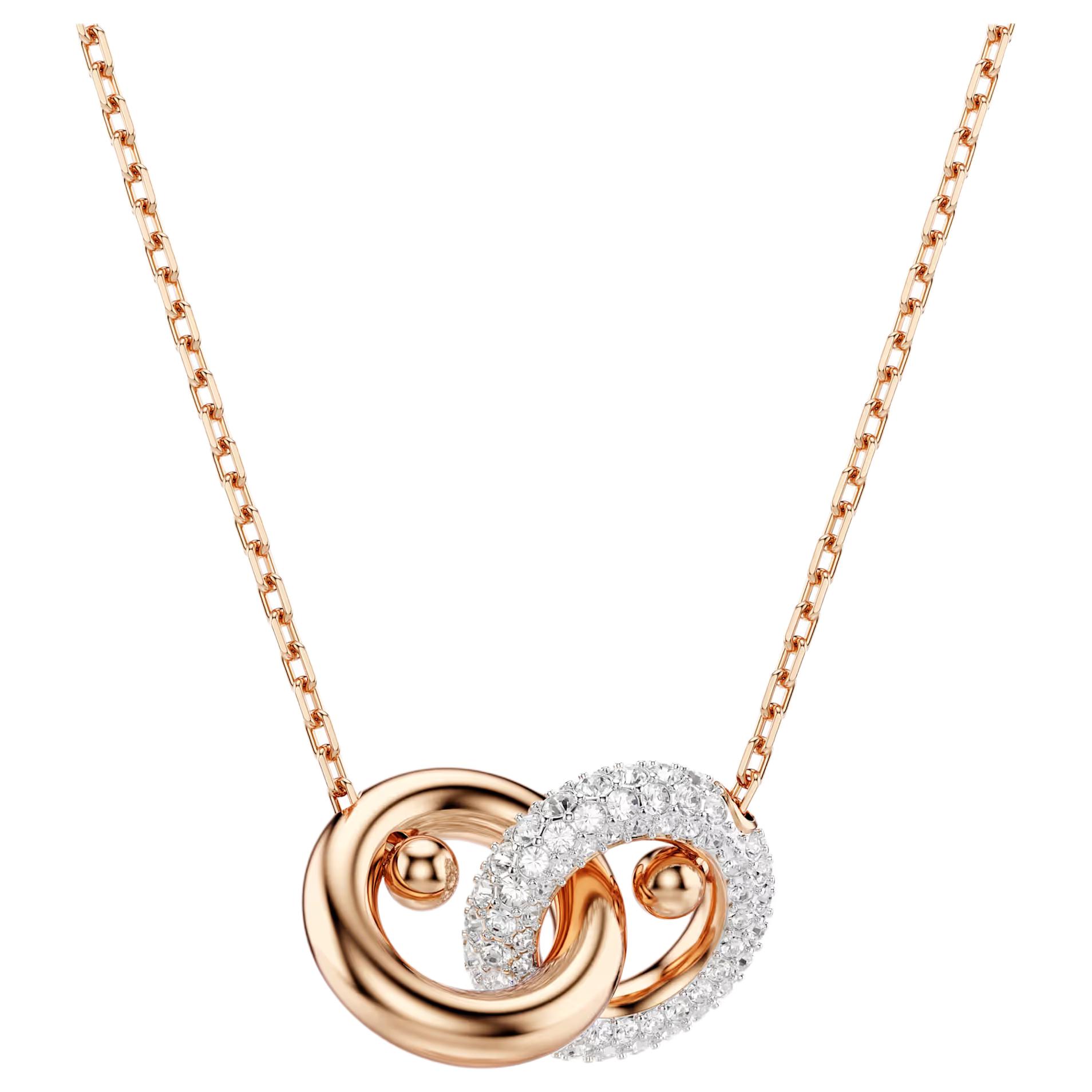 Женское колье Swarovski Dextera Necklace (золотисто-белое)