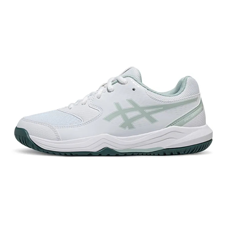 ASICS Gel Dedicate 8 Slip Resistant Low top Kids' Training Shoes White Green Kids'