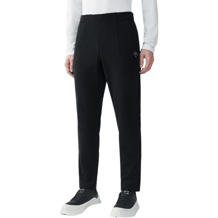 DESCENTE SKI STYLE Outdoor Commute Knitted Fabric Thermal Fleece Lined Sports Pants Men’s Black