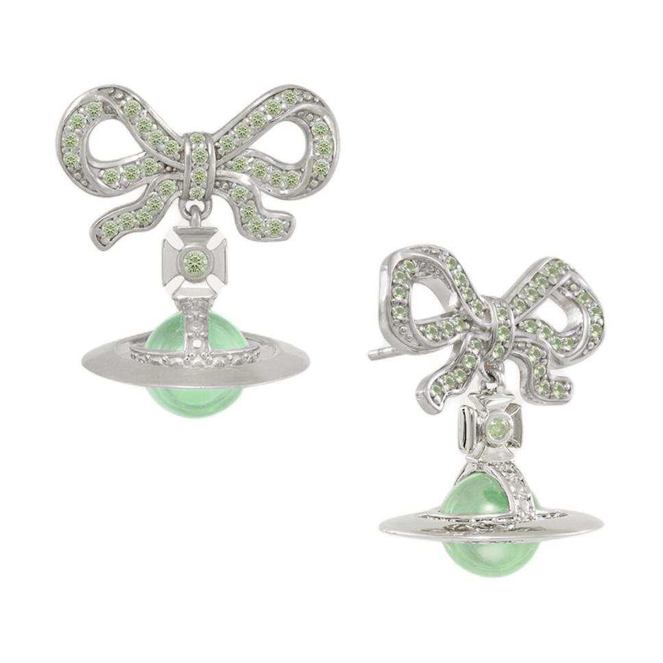 Женские серьги Vivienne Vivienne Westwood Octavie (зелено-серебристые)