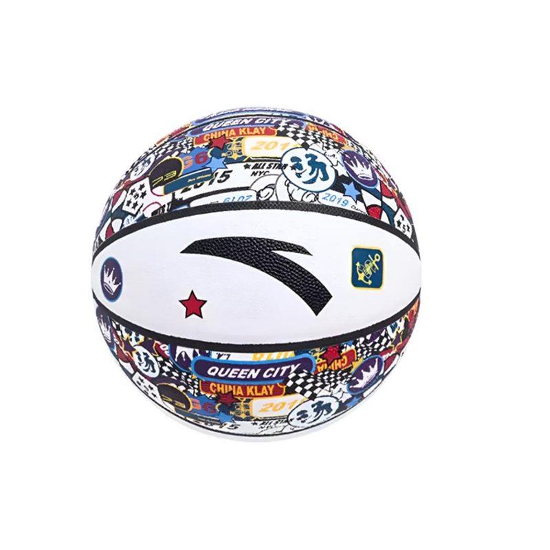 Anta Basketball Collection Pu Basketball White Graffiti Size 7 Ball Street Training Unisex