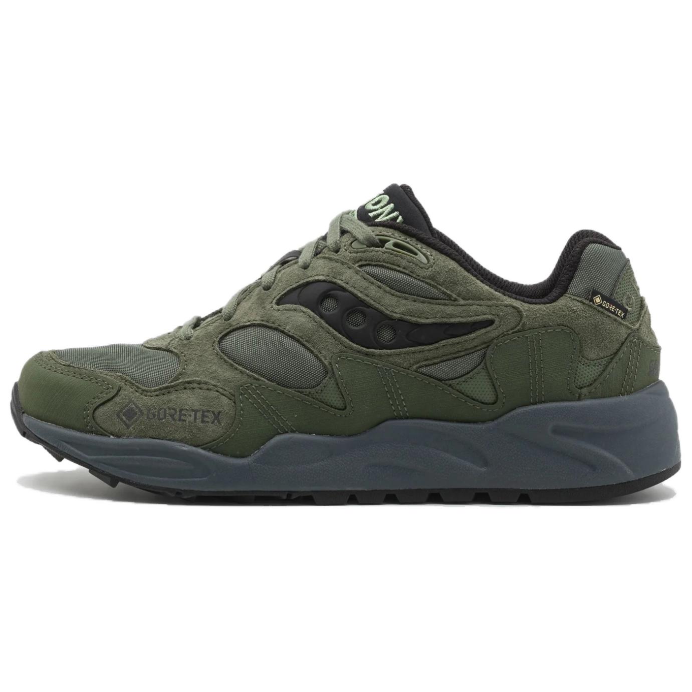 Saucony Grid Shadow 2 Cushioning Abrasion Resistant Low top Running Shoes Men's Green Gray