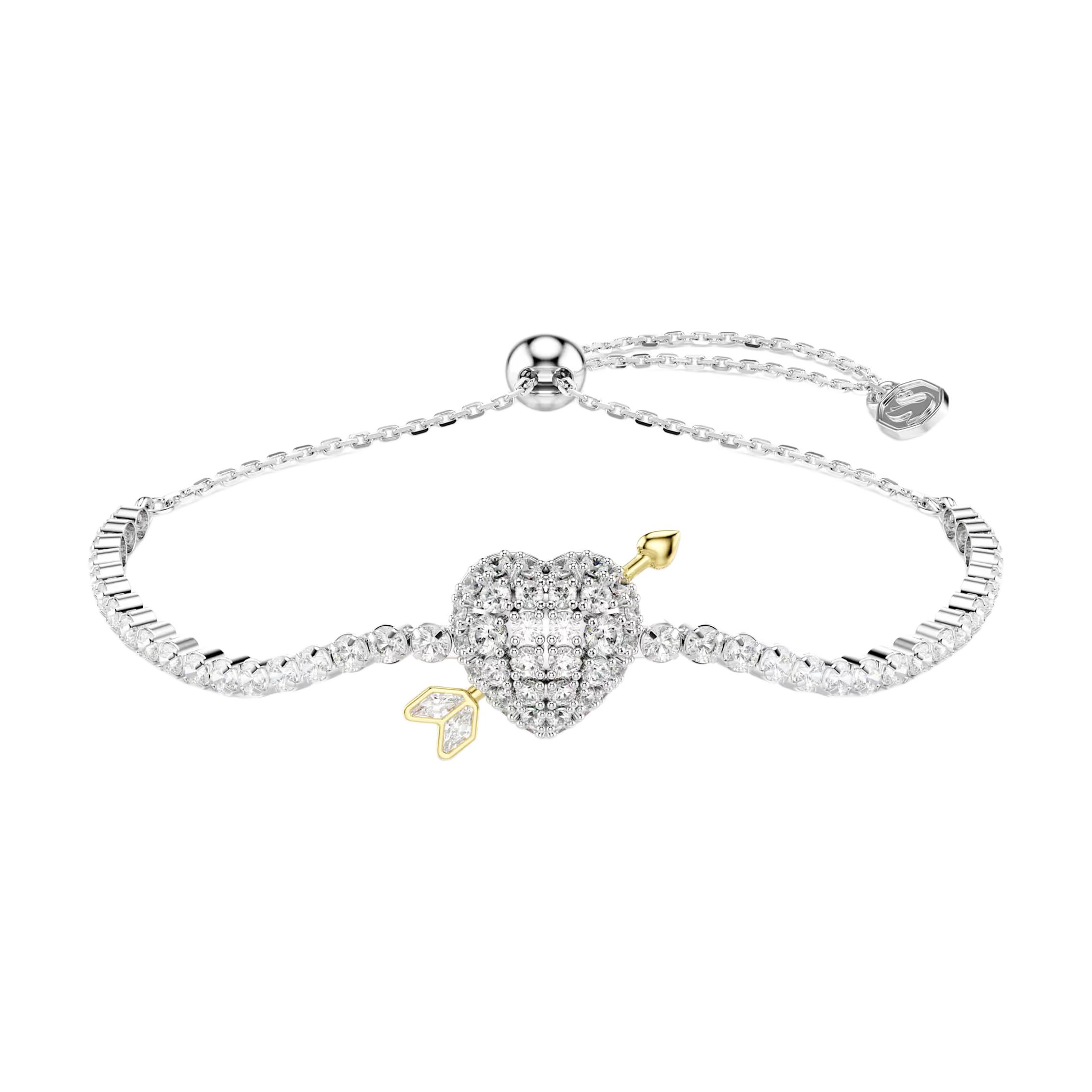 Женский браслет Swarovski Стрела Амура (белый)