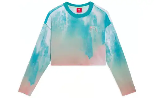 Li Ning Crop Tops Women's Verdant Leaf Green Crew Neck Moderate