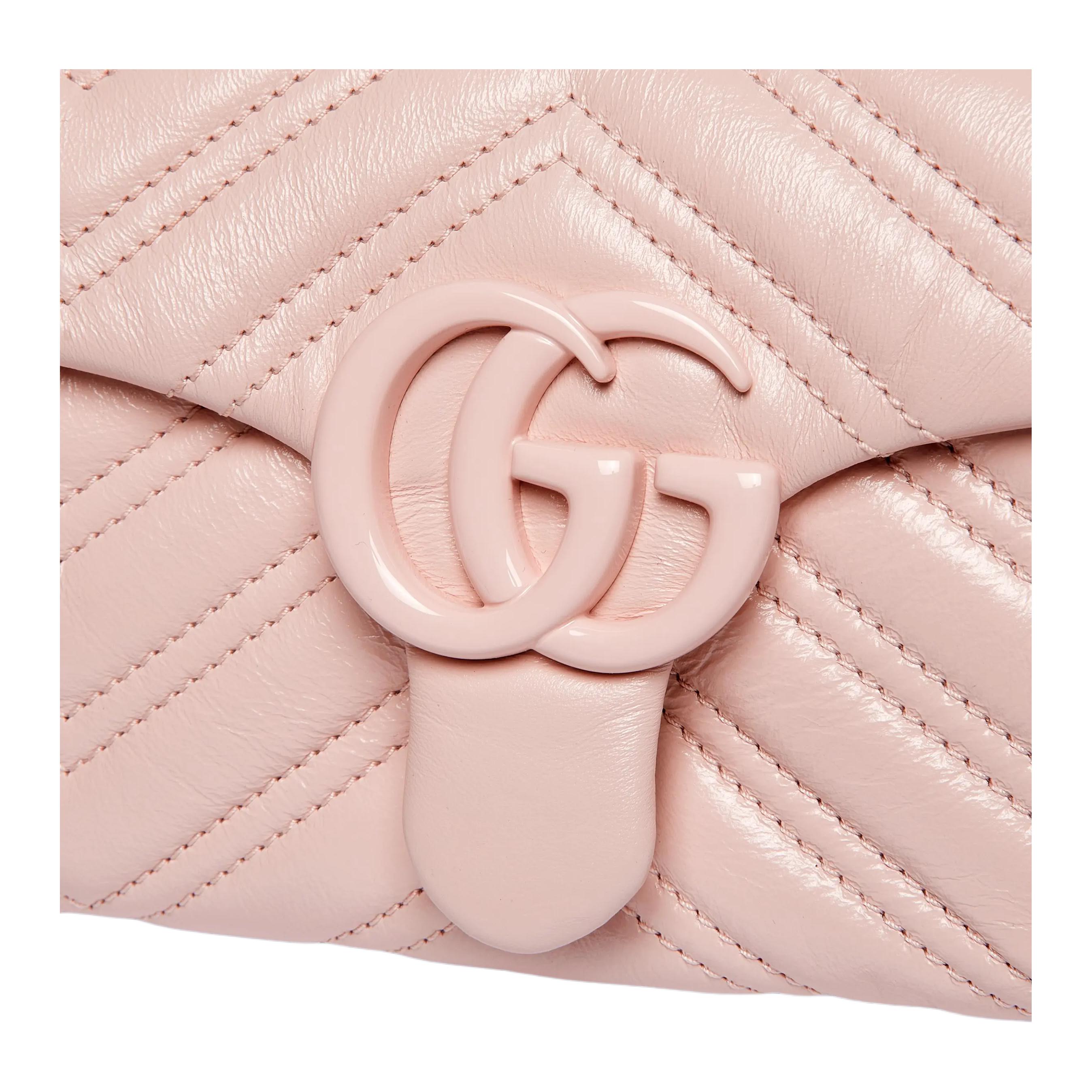 Женская сумка Gucci GG Marmont (розовая) — фото 5