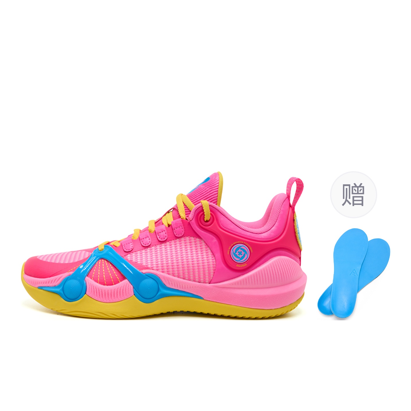 RIGORER Brandin Podziemski Generation 1 BP1PE Cushioning, Wear Resistant Low top Basketball Shoes Unisex Pink