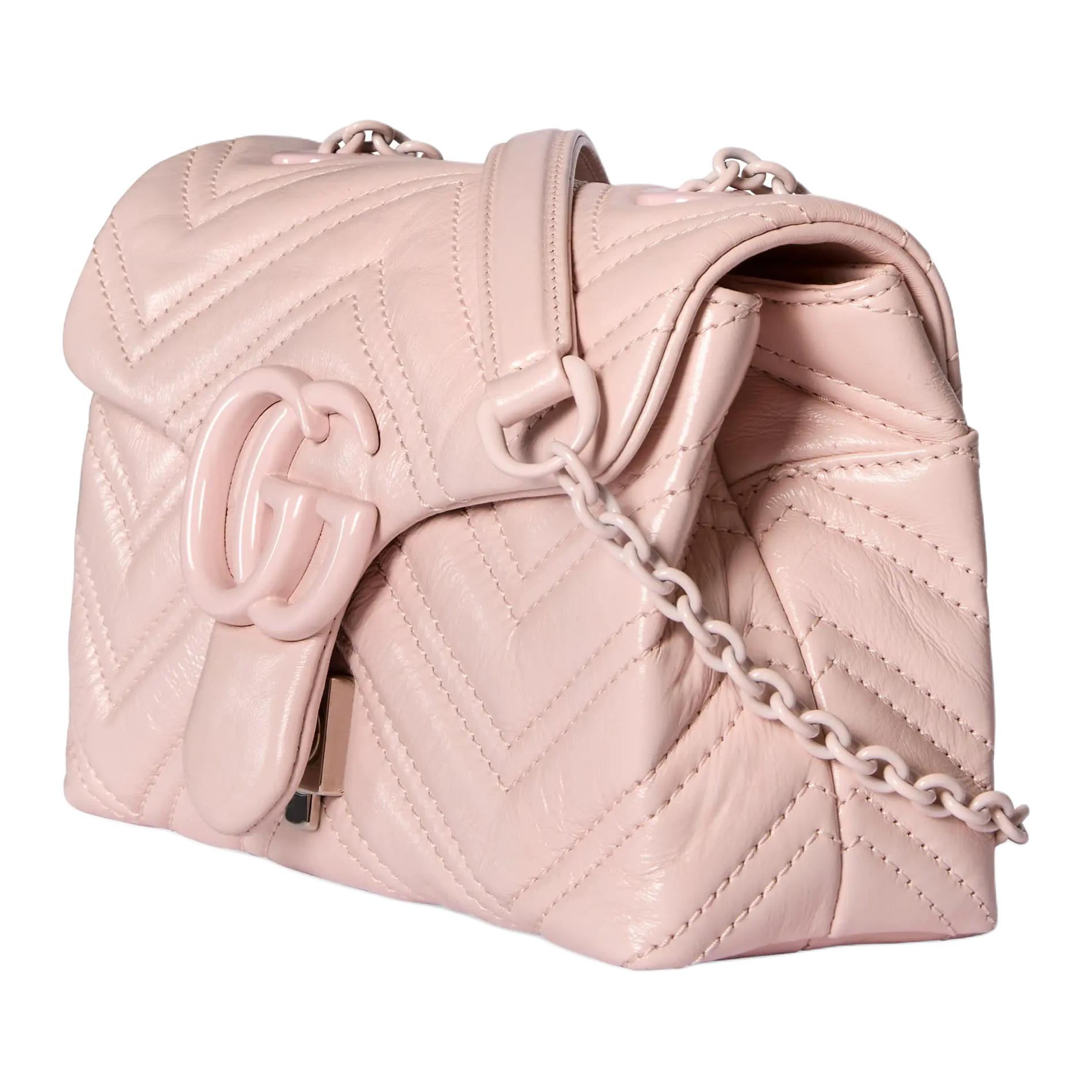 Женская сумка Gucci GG Marmont (розовая) — фото 2