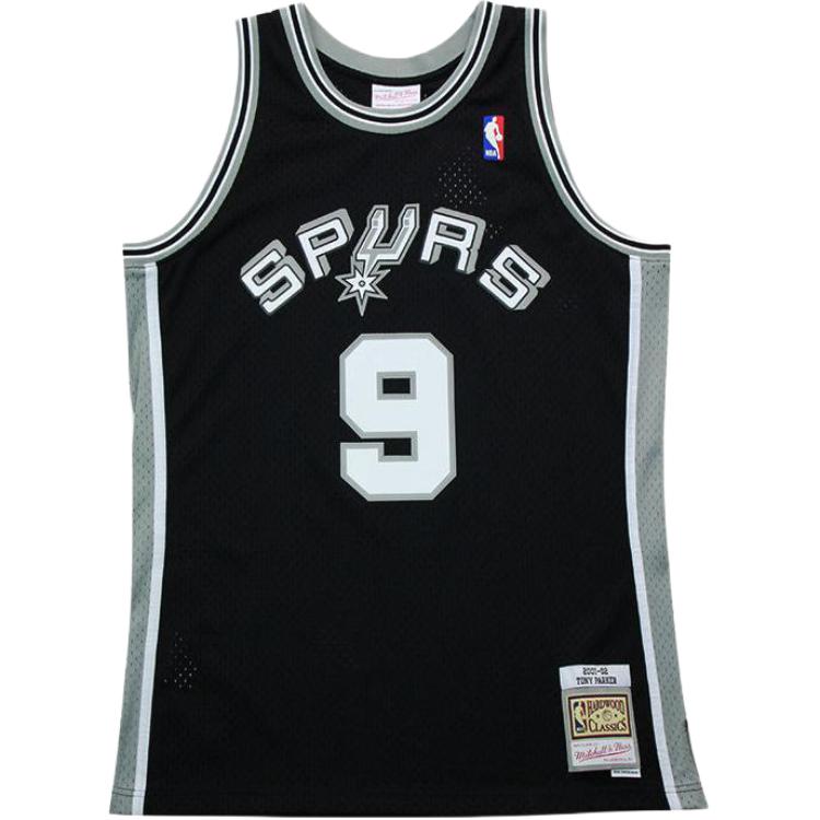 Mitchell Ness Basketball Jersey Fan Edition 01 02 Season, Spurs, Parker Size 9 Men’s Black