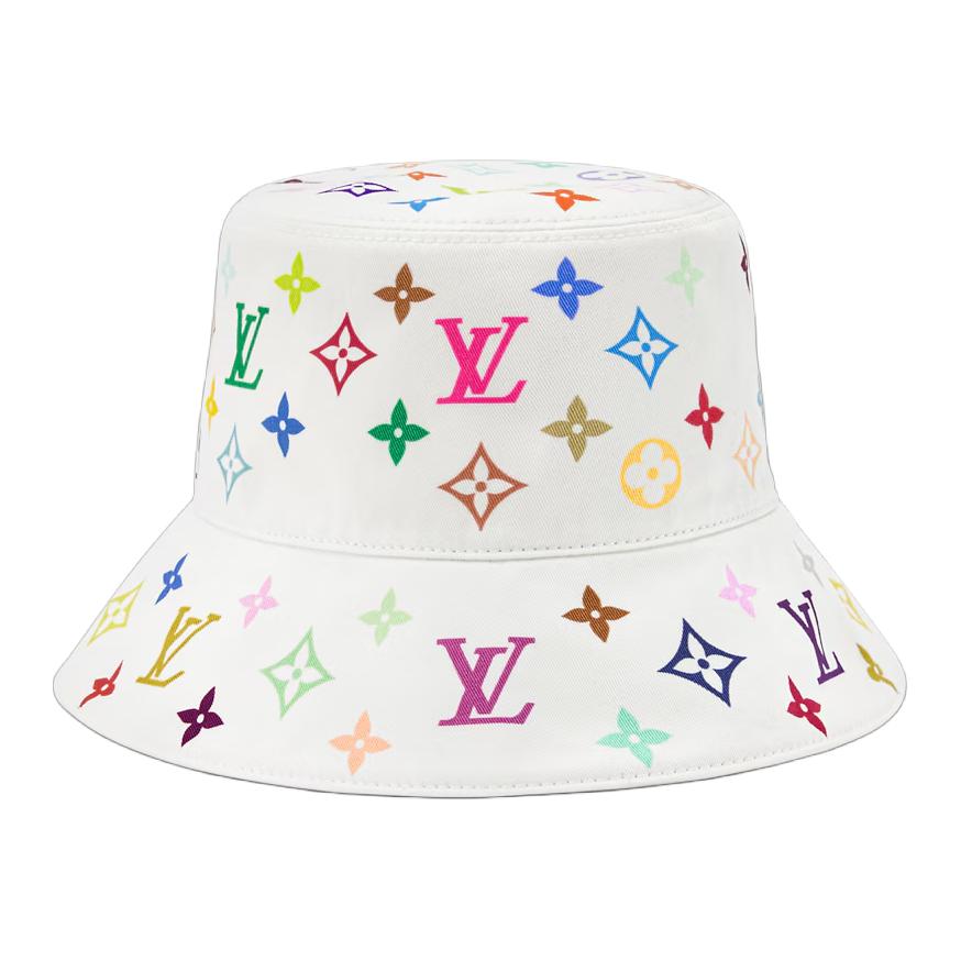 Женская панама Louis Vuitton X Takashi Murakami (белая)