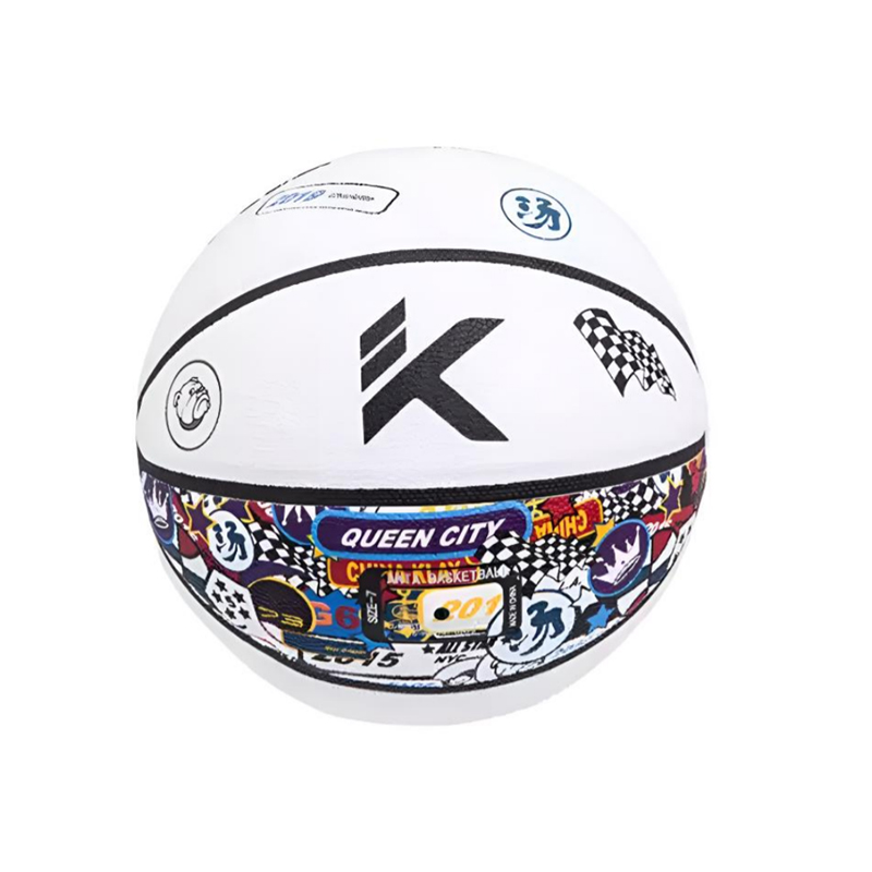 Anta Basketball Collection Pu Basketball White Graffiti Size 7 Ball Street Training Unisex