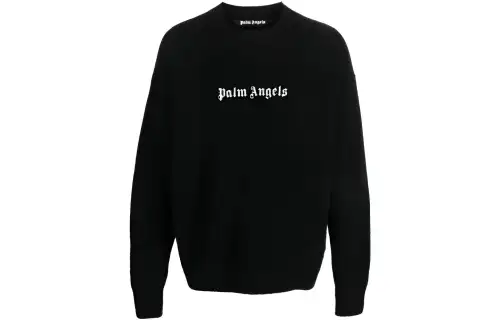 Palm Angels logo-embroidered jumper