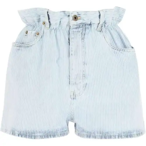 MIU MIU Denim Shorts Women's Light Blue Moderate Straight Fit Pants