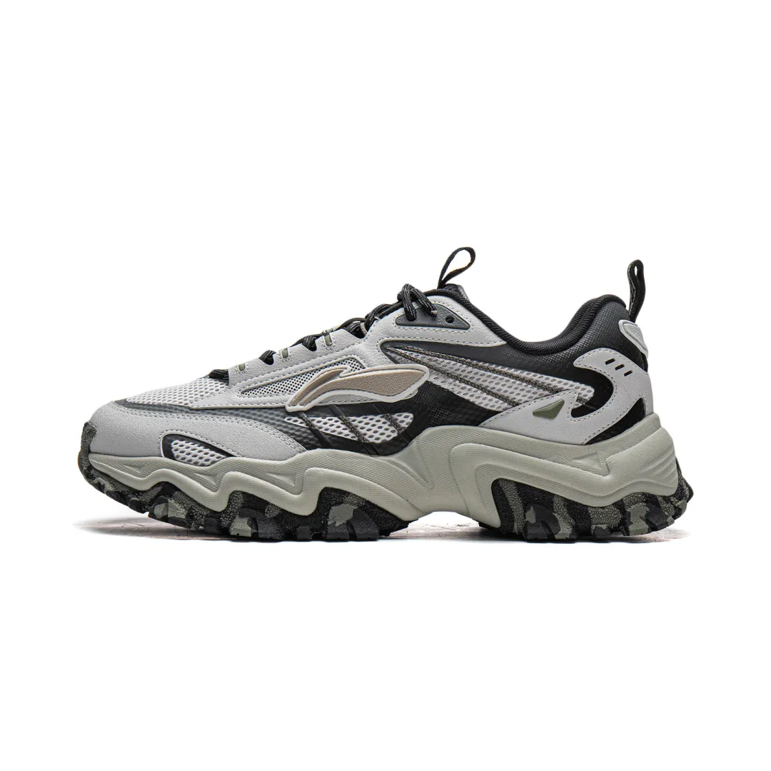 Li Ning Joyful Journey Low top Chunky Sneakers Men's Gray Black