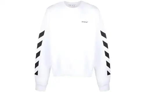 Off- logo-print cotton sweatshirt