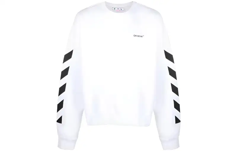 Off- logo-print cotton sweatshirt