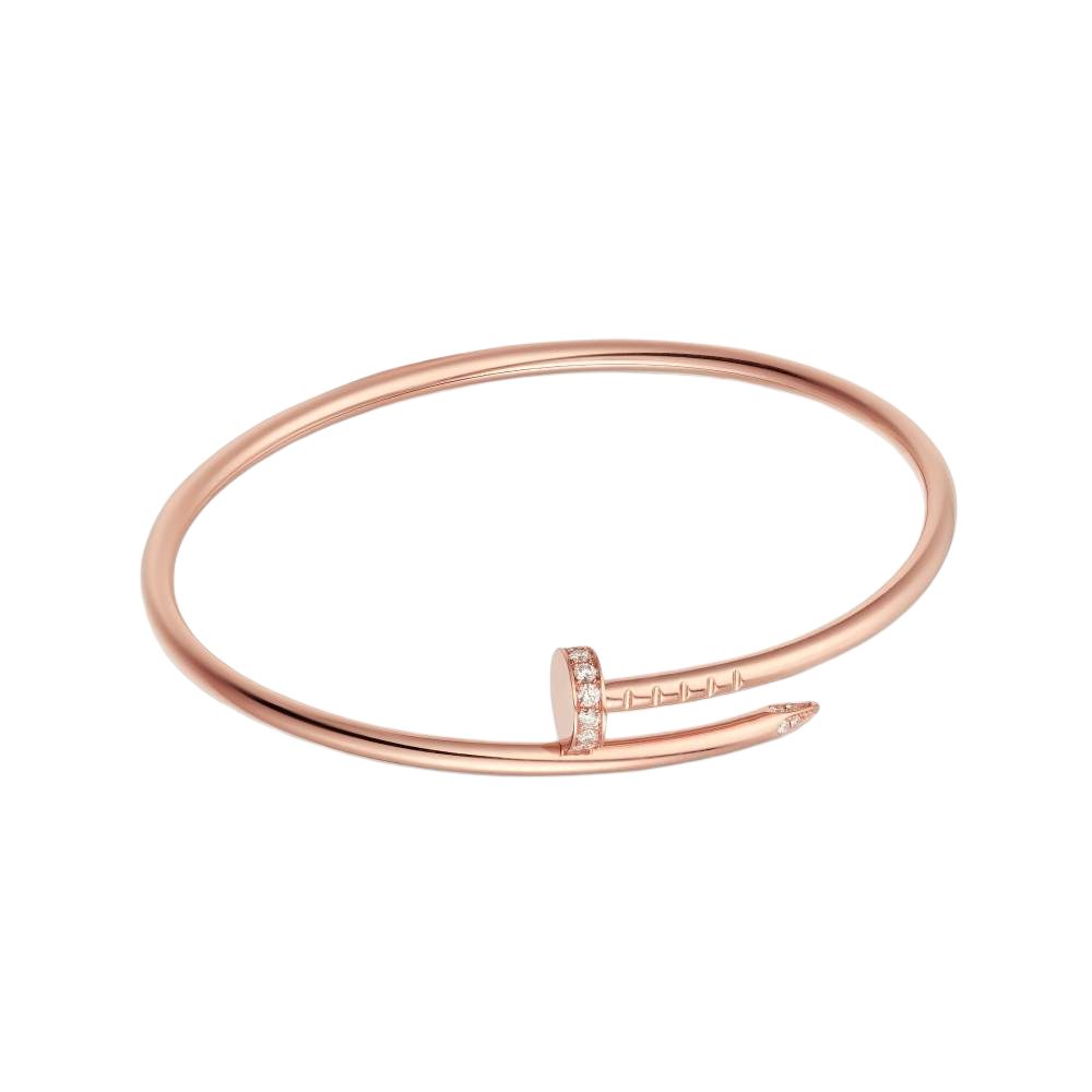 Карта карьера интерьер Браслет JUSTE UN CLOU Creative Nails из золота 18 карат с бриллиантами женский Роза золотой