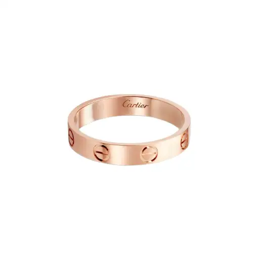 Cartier 2010s 18K Rose Gold Mini Love Ring