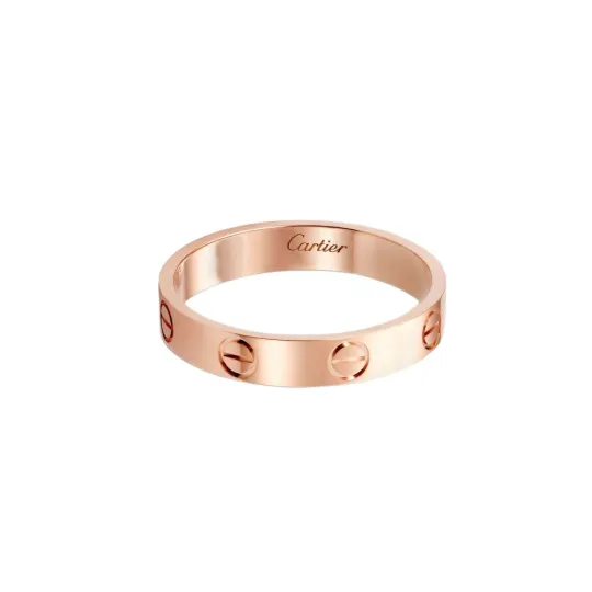 Cartier 2010s 18K Rose Gold Mini Love Ring