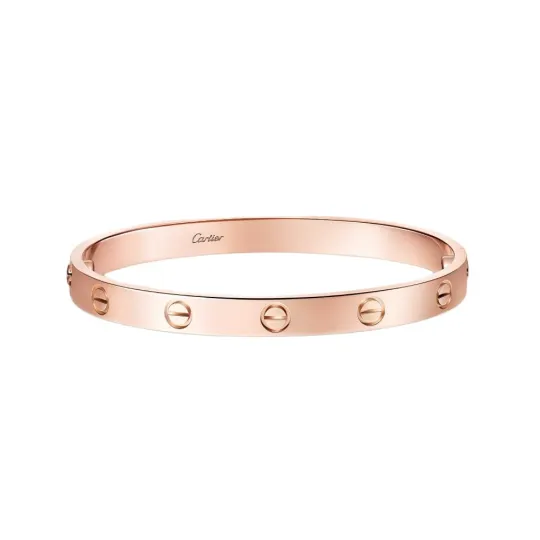 【Pre-Owned】pre-owned 18kt rose gold Love cuff bracelet