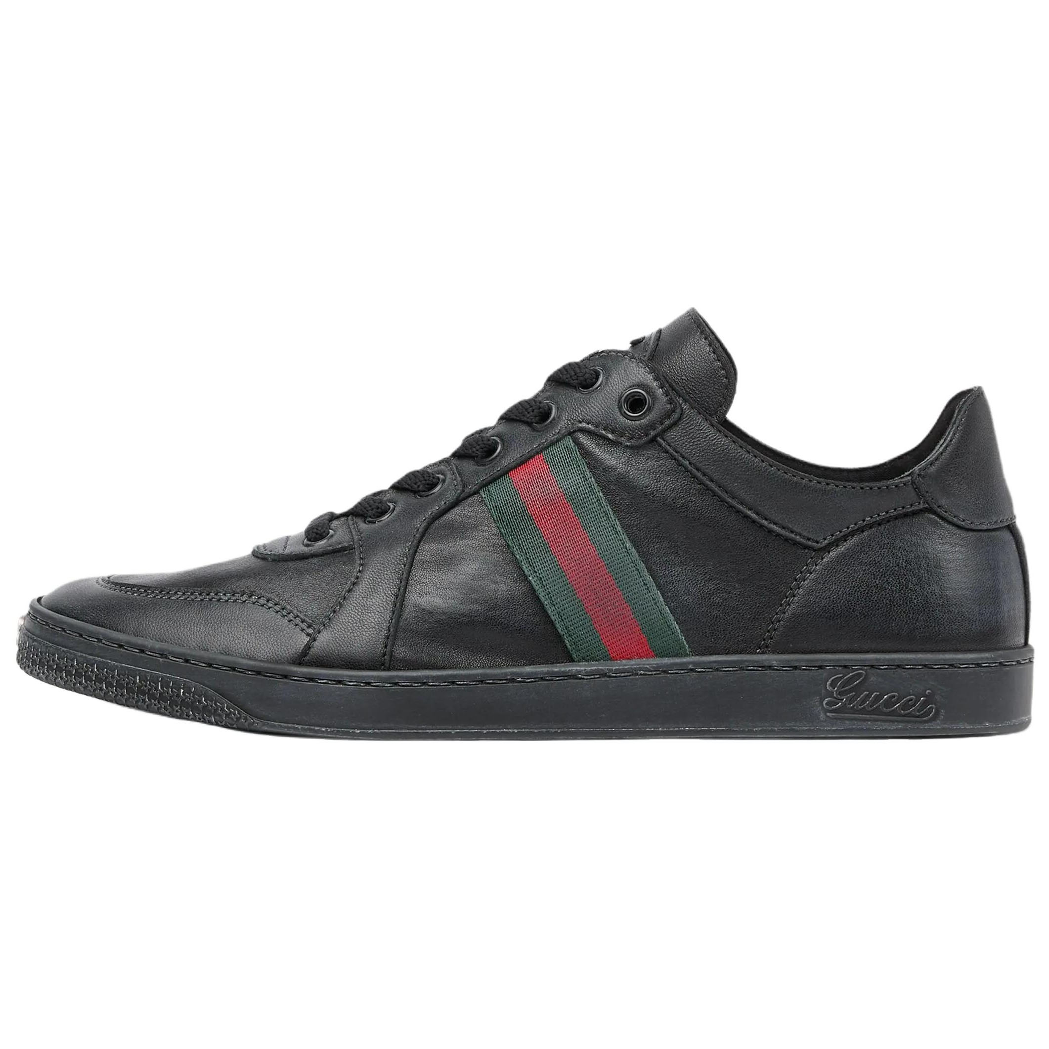 Мужские кеды Gucci Stretch Web (черные)
