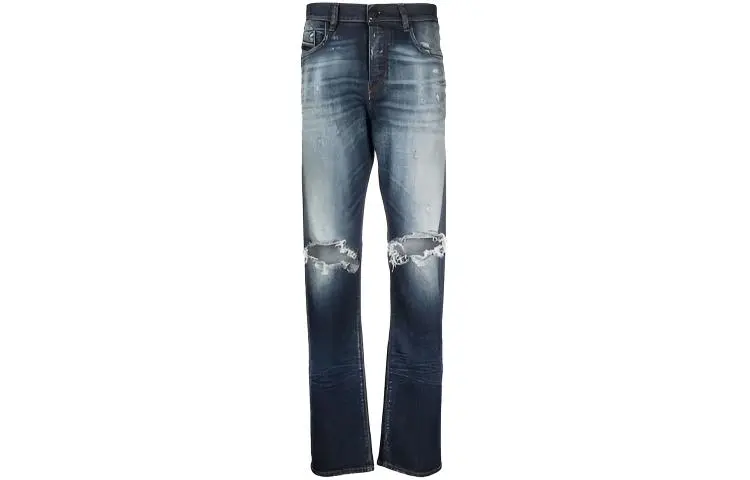 DIESEL Jeans Men's Blue Moderate Straight Fit Pants