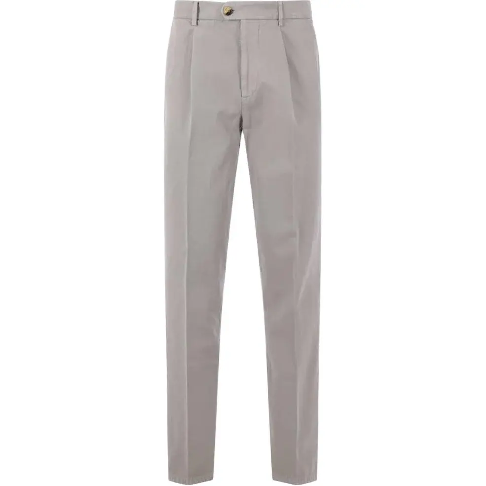 Brunello Cucinelli Leisure-Fit Pleated Gabardine Trousers