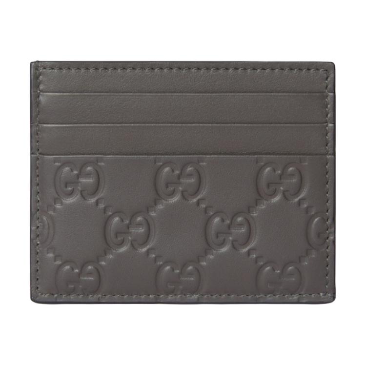 Мужской картхолдер Gucci GG Emblem (серый)