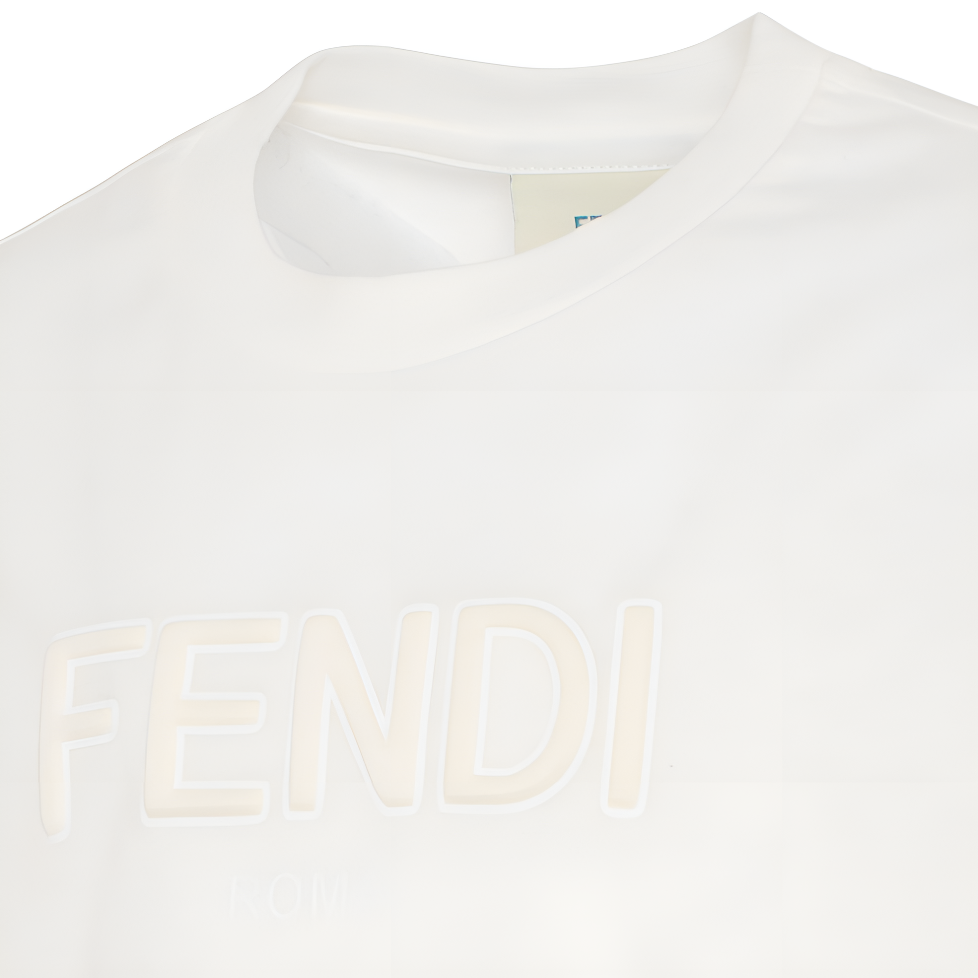 Детская футболка Fendi JUI2027AJF0TU9 (белая) — фото 3