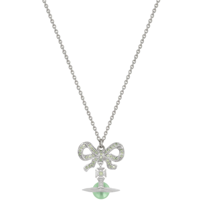 Женская цепочка Vivienne Westwood Octavie (серебристо-зеленая)