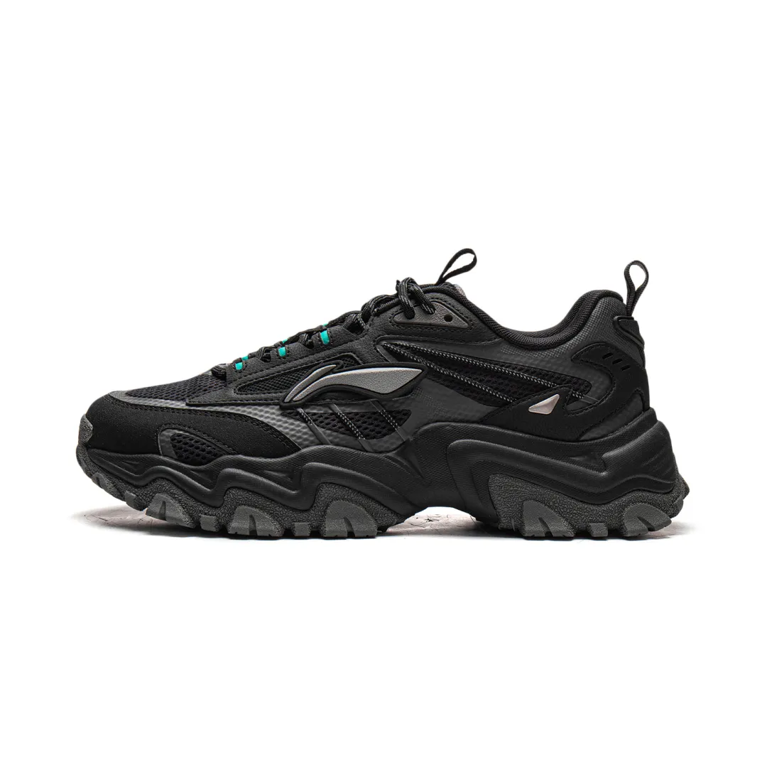 Li Ning Joyful Journey Low top Chunky Sneakers Men's Black Gray