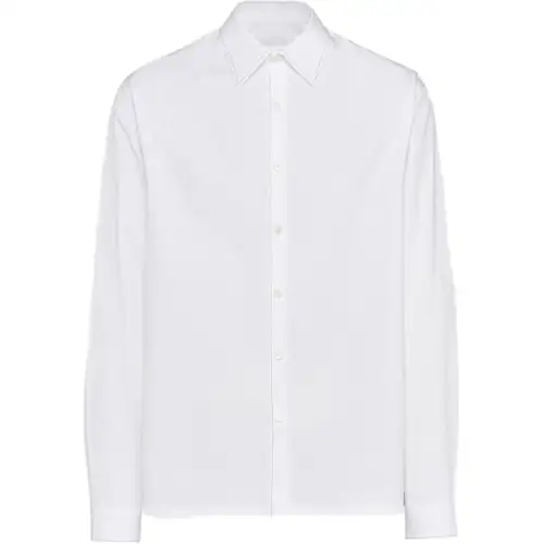 Prada triangle-logo cotton shirt