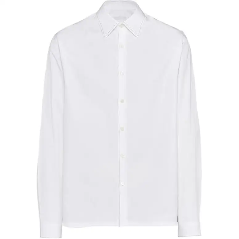 Prada triangle-logo cotton shirt