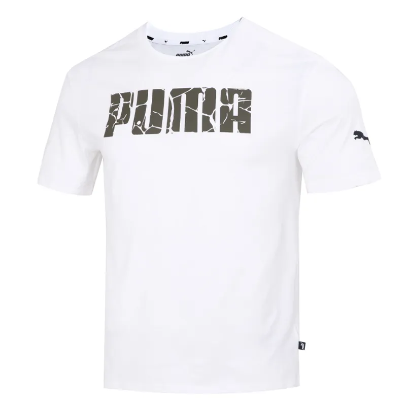 PUMA Drop Shoulder Sleeve T-Shirt Men's White