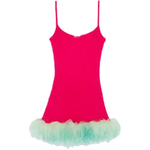 SAINT LAURENT SS22 Sleeveless Dress Women's Red