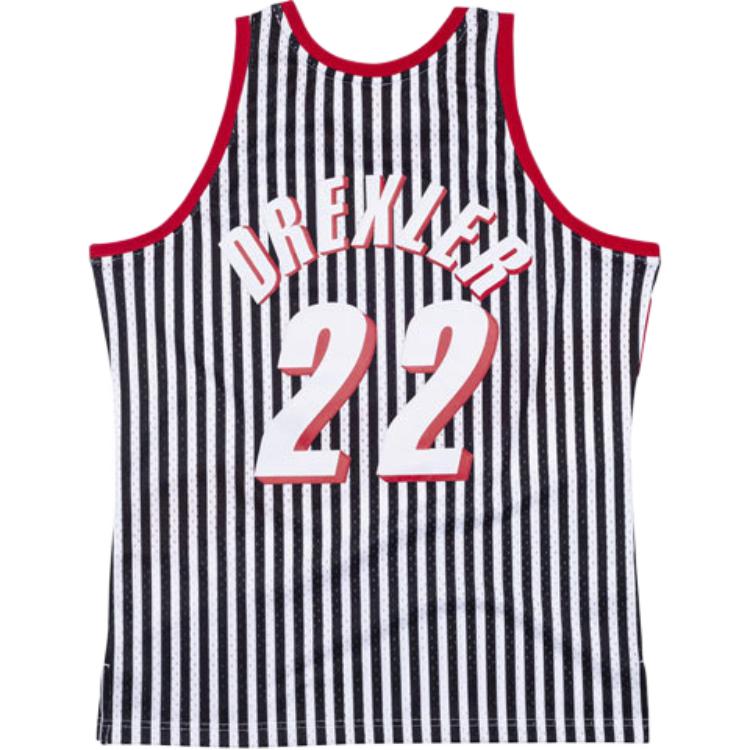 Mitchell Ness x Nba Clyde Drexler striped swingman vest