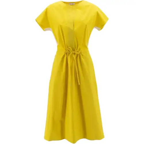 Loro Piana SS22 Long Sleeved Dress Women's Yellow