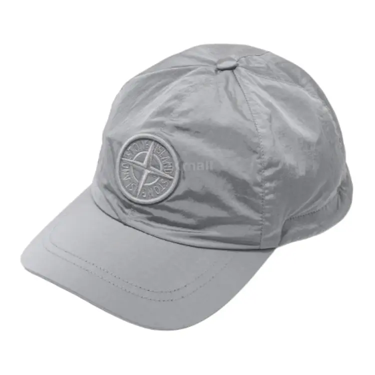 STONE ISLAND Nylon Baseball Caps Men's Pearl Gray
