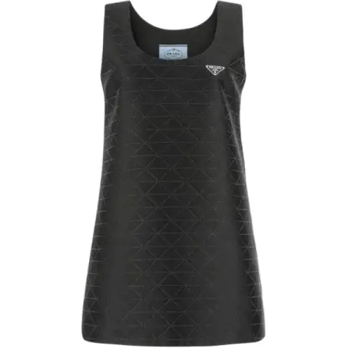PRADA FW22 Sleeveless Dress Women's Black