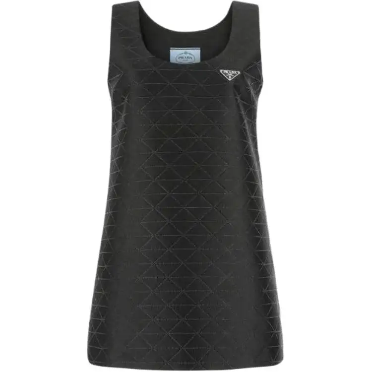 PRADA FW22 Sleeveless Dress Women's Black
