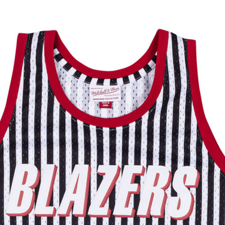Mitchell Ness x Nba Clyde Drexler striped swingman vest